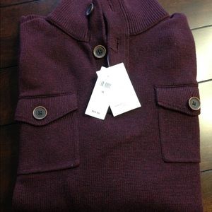 Banana Republic 3 Button Mock-neck Sweater